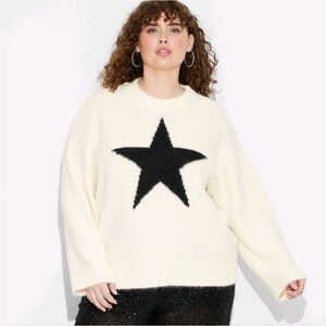 Wild Fable Cream Sweater with Black Star